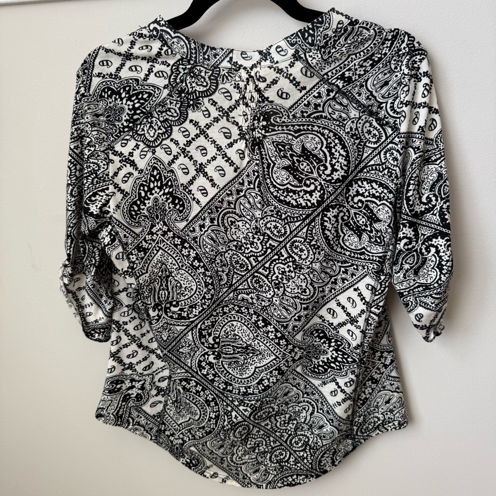 Anthropologie Tiny Lacona Popover Floral Blouse Multicolor Split Neck Boho SP - Picture 6 of 10